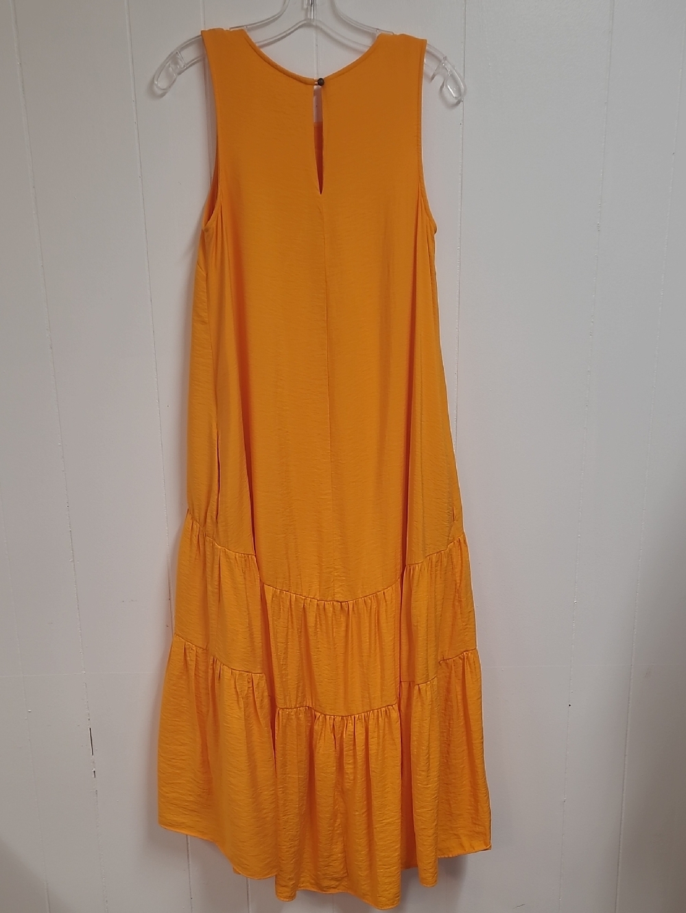 Anthropologie Sleeveless Maeve Tangerine Marlene Tiered Maxi Dress Sz Small - Picture 5 of 13